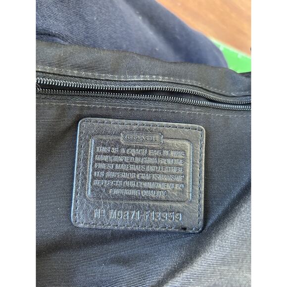 Vintage Y2K Coach Purse Shoulder Bag Crossbody F13359 Black & Gray Leather Trim - Picture 6 of 7